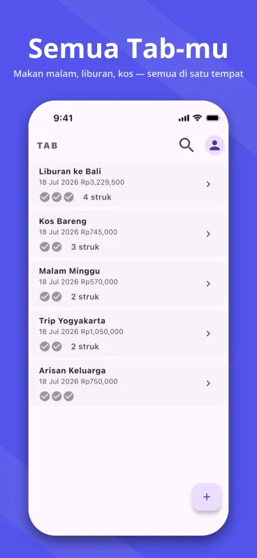 SplitPal Dashboard Mockup