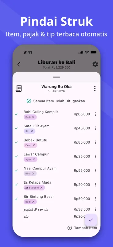SplitPal Receipt OCR scanning screenshot