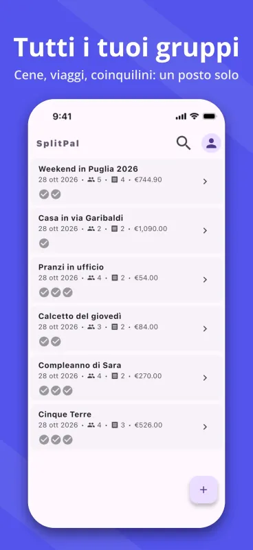 SplitPal Dashboard Mockup