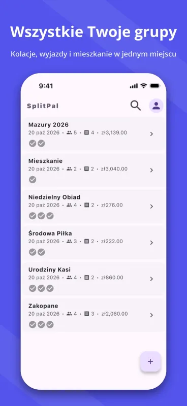 SplitPal Dashboard Mockup