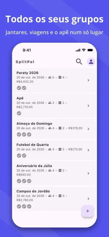 SplitPal Dashboard Mockup