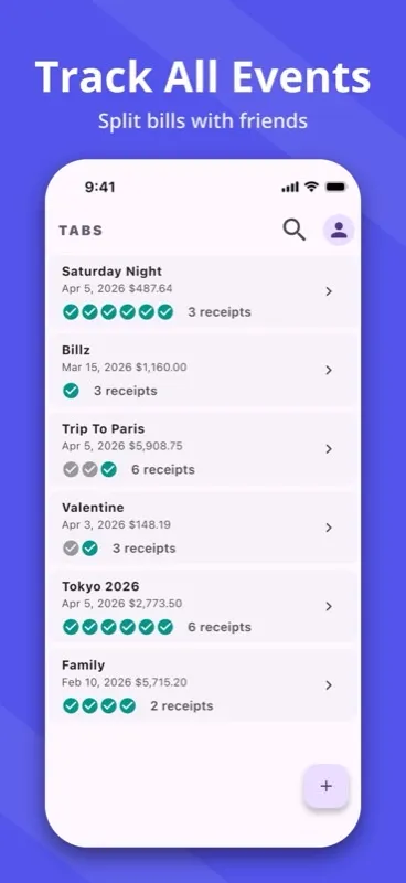 SplitPal Dashboard Mockup